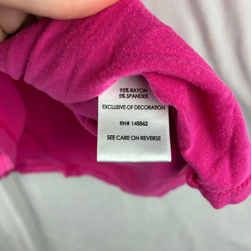 Torrid Sleep Cami Women's Plus 2 2X Magenta Lace Trim Super Soft Tank Top READ